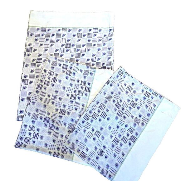 Vintage Westpoint Stevens Twin/Flat Sheet 2 Pillowcases Purple Patchwork Floral - Picture 1 of 7